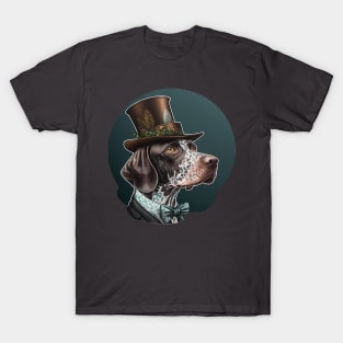 German shorthaired pointer with top hat T-Shirt